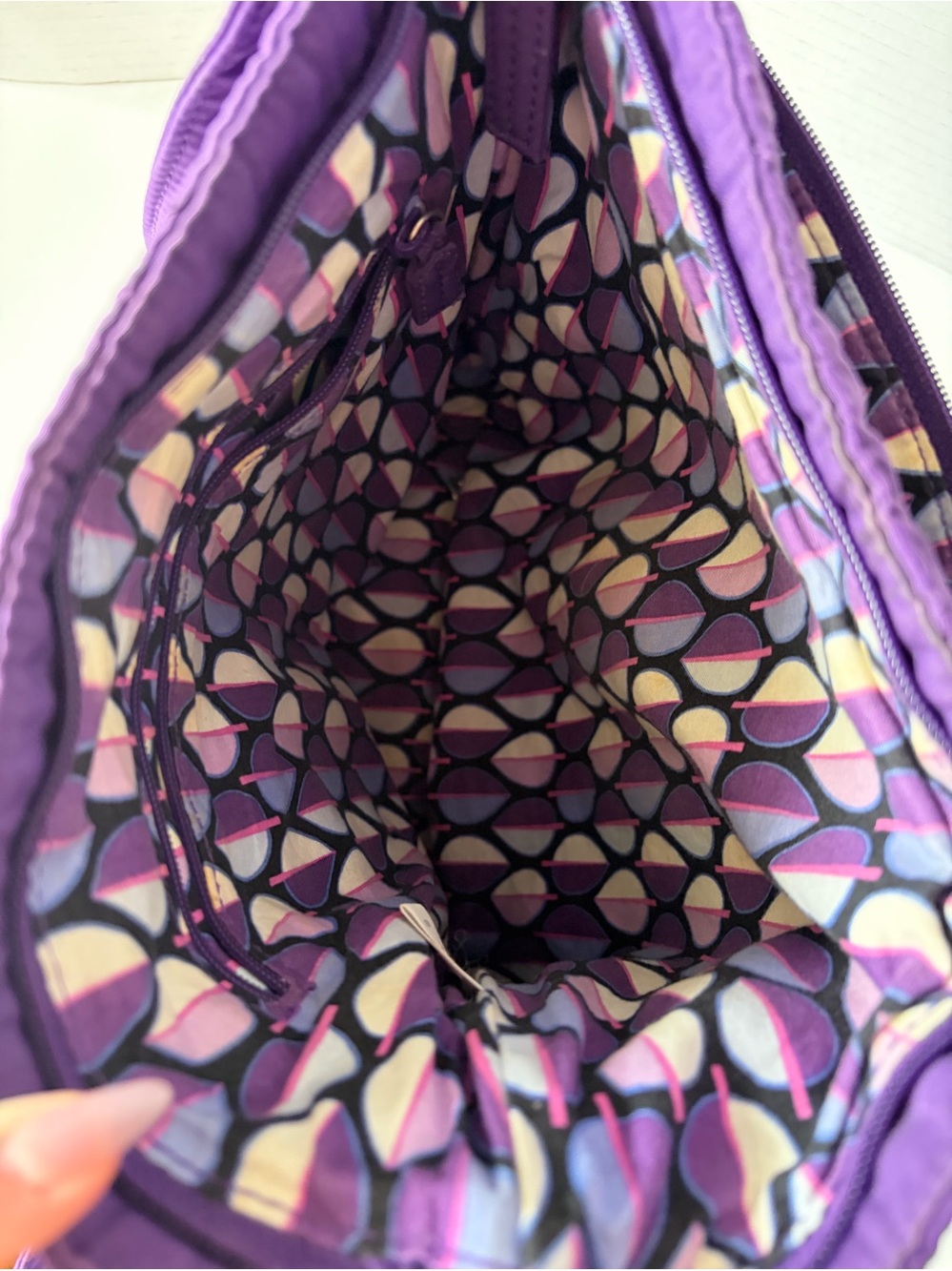 Vera Bradley Triple Zip Hipster crossbody purse - Picture 5 of 8